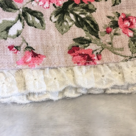 Shabby Chic Rose Garden Eyelette Lace Trimmed Farmhouse Kitchen Towels CottonNWT - Picture 7 of 16